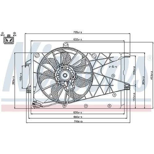 Ventilátor chladenia motora NISSENS 85199 - obr. 5