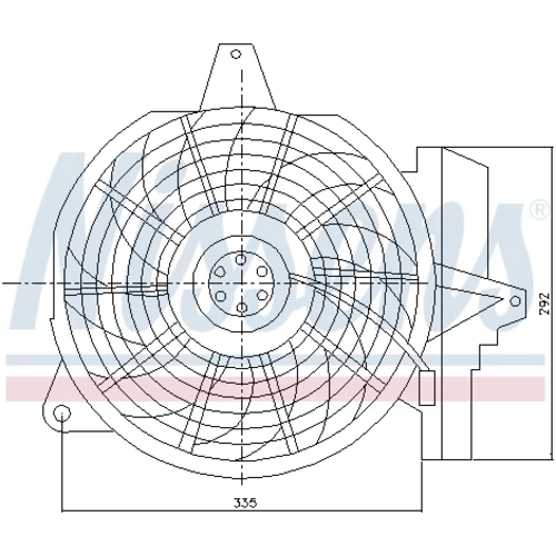 Ventilátor chladenia motora NISSENS 85266