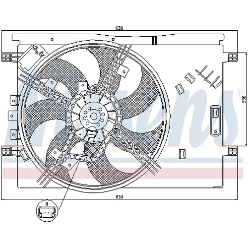 Ventilátor chladenia motora NISSENS 85563 - obr. 5