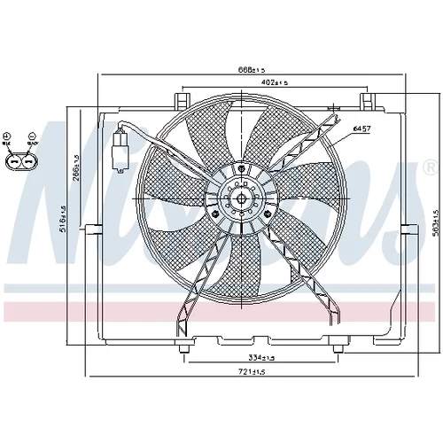 Ventilátor chladenia motora NISSENS 85654 - obr. 5