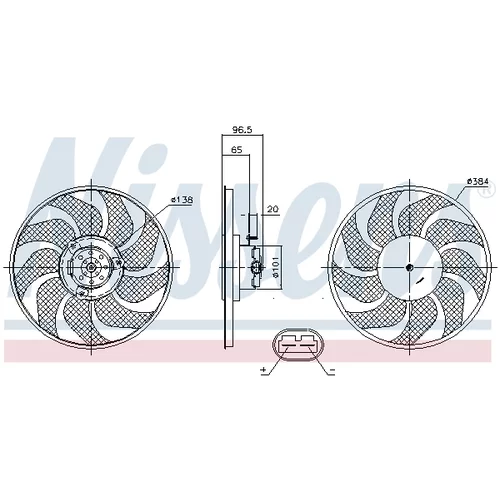 Ventilátor chladenia motora NISSENS 85704 - obr. 5