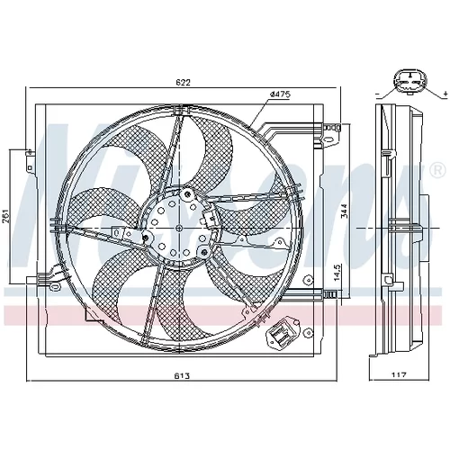 Ventilátor chladenia motora NISSENS 85946 - obr. 6