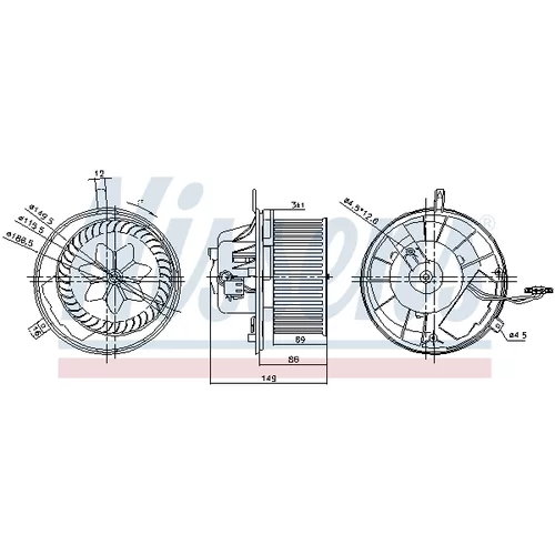 Vnútorný ventilátor NISSENS 87032 - obr. 4