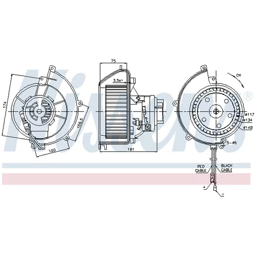 Vnútorný ventilátor NISSENS 87082 - obr. 5