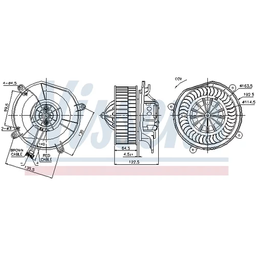 Vnútorný ventilátor NISSENS 87103 - obr. 4