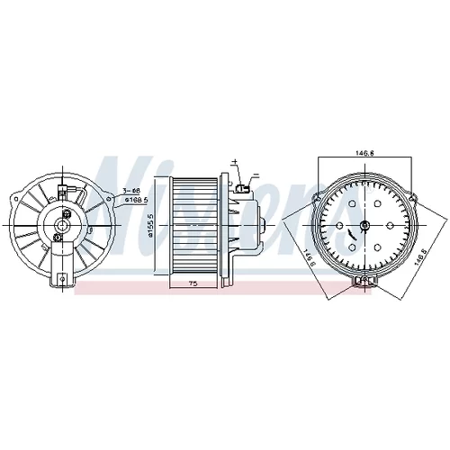 Vnútorný ventilátor NISSENS 87169 - obr. 6