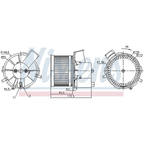 Vnútorný ventilátor NISSENS 87405 - obr. 4