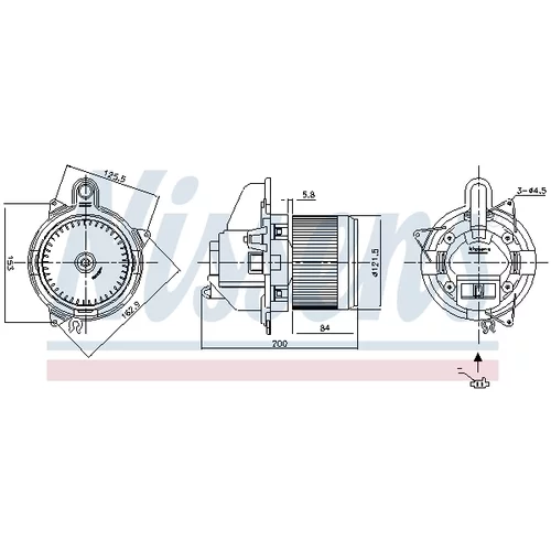 Vnútorný ventilátor NISSENS 87502 - obr. 5