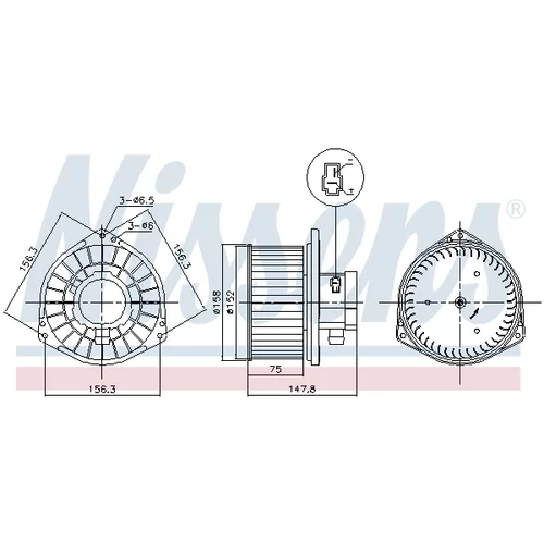 Vnútorný ventilátor NISSENS 87531