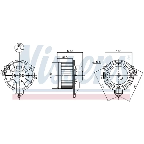 Vnútorný ventilátor NISSENS 87572