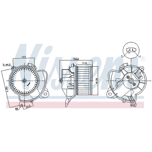 Vnútorný ventilátor NISSENS 87574