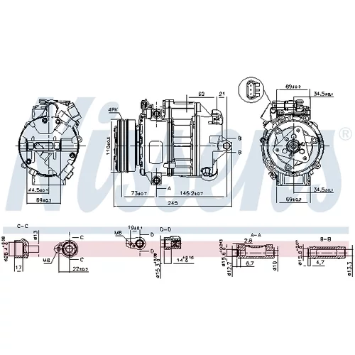 Kompresor klimatizácie 890038 /NISSENS/ - obr. 5