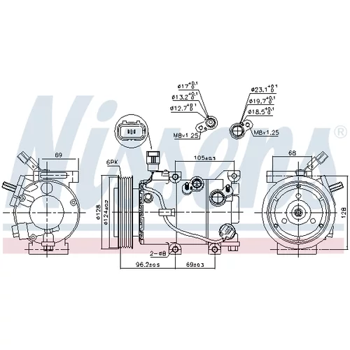 Kompresor klimatizácie NISSENS 890235 - obr. 6