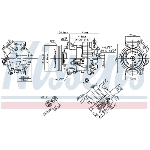 Kompresor klimatizácie 890264 /NISSENS/ - obr. 6