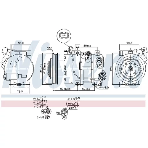 Kompresor klimatizácie 890423 /NISSENS/ - obr. 5