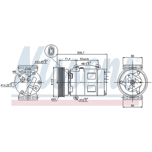 Kompresor klimatizácie NISSENS 89072 - obr. 12