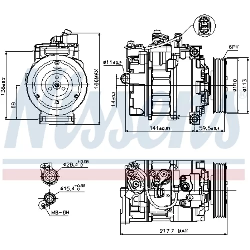 Kompresor klimatizácie 89223 /NISSENS/ - obr. 4