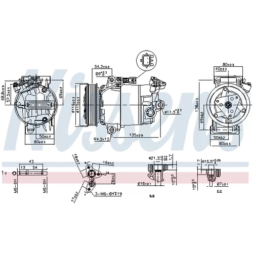 Kompresor klimatizácie NISSENS 89608 - obr. 5