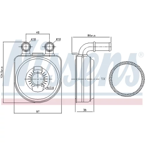 Chladič motorového oleja NISSENS 90650 - obr. 5