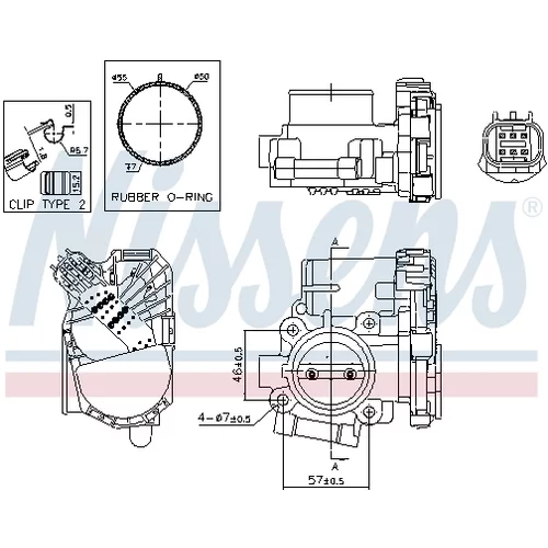 Hrdlo škrtiacej klapky NISSENS 955059 - obr. 5