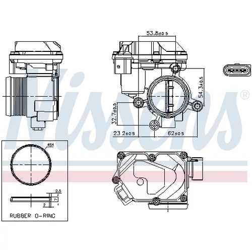 Hrdlo škrtiacej klapky 955258 /NISSENS/ - obr. 4