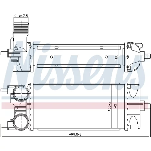 Chladič plniaceho vzduchu 961485 /NISSENS/ - obr. 6