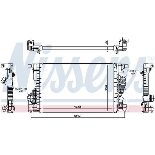 Chladič plniaceho vzduchu NISSENS 961559 - obr. 4