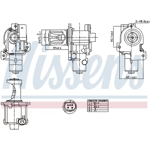 EGR ventil NISSENS 98216