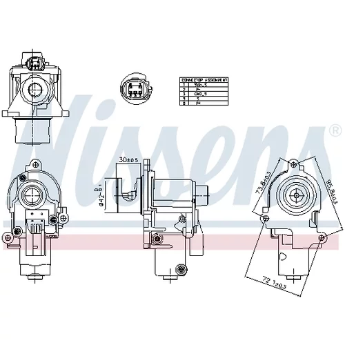 EGR ventil NISSENS 98553