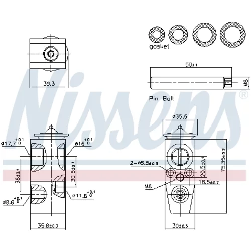 Expanzný ventil klimatizácie NISSENS 999448