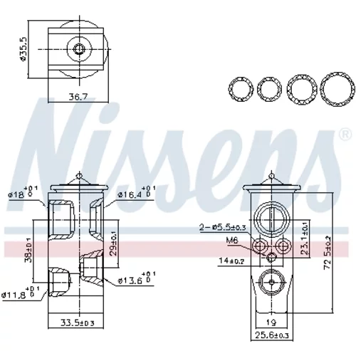 Expanzný ventil klimatizácie NISSENS 999452