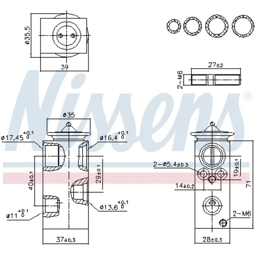 Expanzný ventil klimatizácie NISSENS 999453