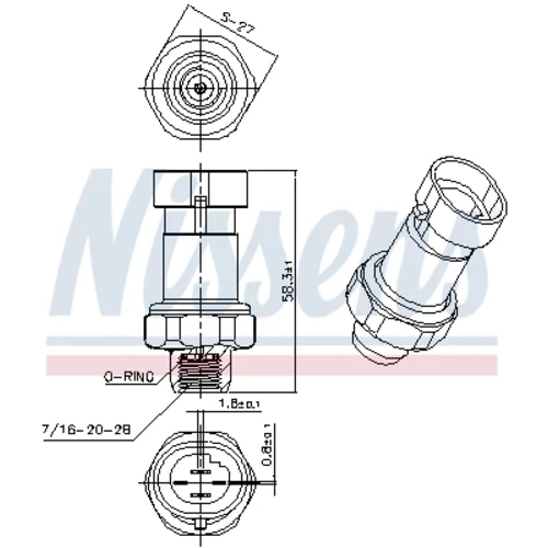 Tlakový spínač klimatizácie NISSENS 301085 - obr. 5