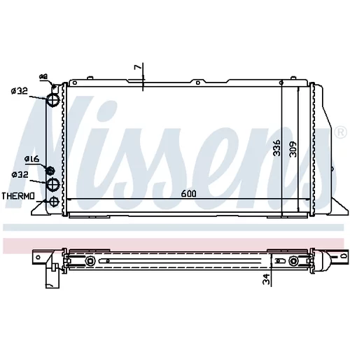 Chladič motora 60487 /NISSENS/ - obr. 4