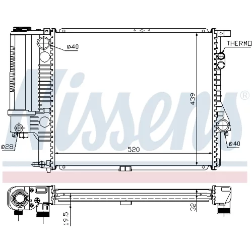 Chladič motora NISSENS 60607 - obr. 4