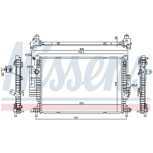 Chladič motora 606215 /NISSENS/ - obr. 4