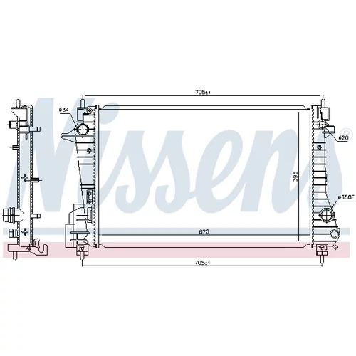 Chladič motora NISSENS 606455 - obr. 4