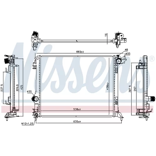 Chladič motora NISSENS 606472 - obr. 4