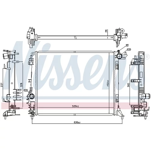 Chladič motora NISSENS 606473 - obr. 5