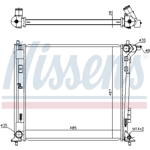 Chladič motora 606605 /NISSENS/ - obr. 4