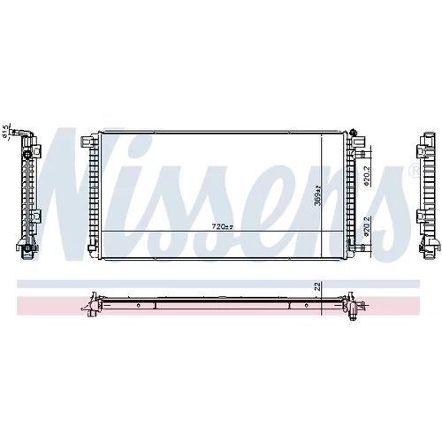 Chladič motora NISSENS 606787 - obr. 4