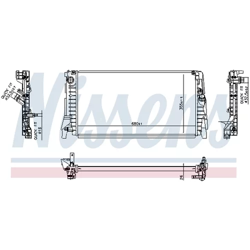 Chladič motora NISSENS 606812 - obr. 5