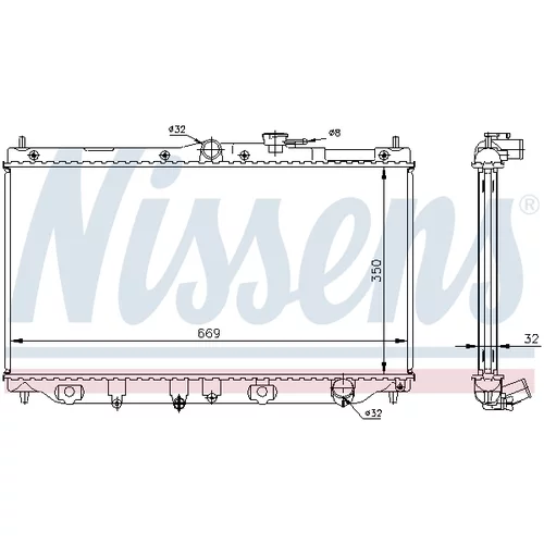 Chladič motora NISSENS 62282A - obr. 5