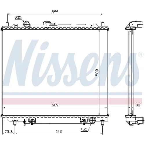 Chladič motora 62853 /NISSENS/ - obr. 4