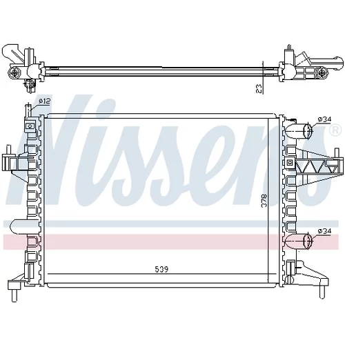 Chladič motora 63007 /NISSENS/ - obr. 4