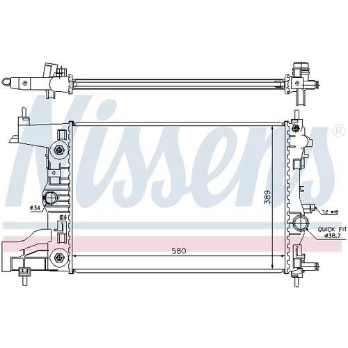 Chladič motora NISSENS 630728 - obr. 4