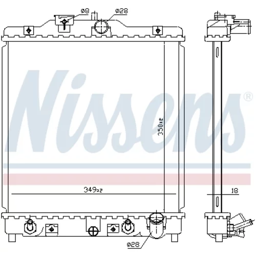 Chladič motora NISSENS 633081 - obr. 2