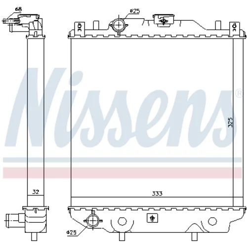 Chladič motora NISSENS 64174A - obr. 4