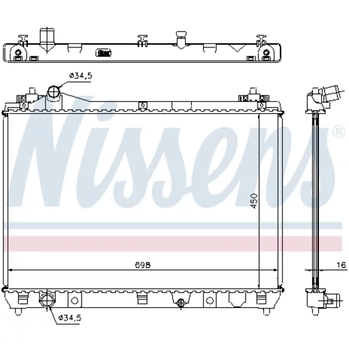 Chladič motora NISSENS 64200 - obr. 6