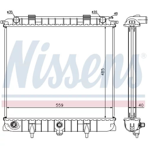 Chladič motora NISSENS 64309 - obr. 4